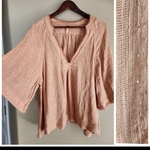 Free People Flare Sleeve top L